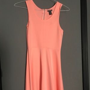 Bright pink short dress
